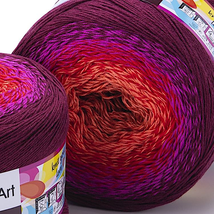 Пряжа YarnArt Flowers (310), мультиколор, 5 шт. по 200 г — картинка 2