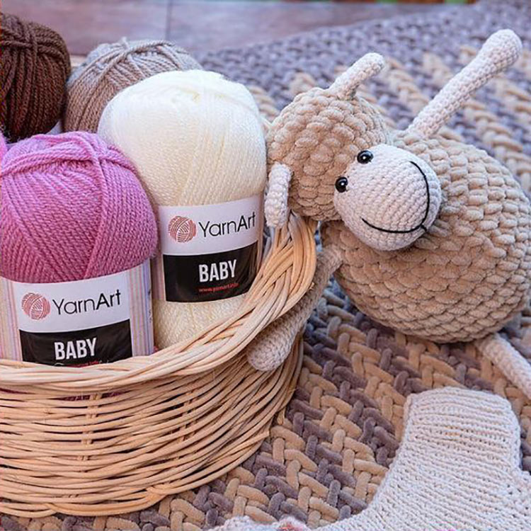 Пряжа YarnArt Baby (Ярнарт Беби) (857), лён, 1 шт. 50 г — картинка 4