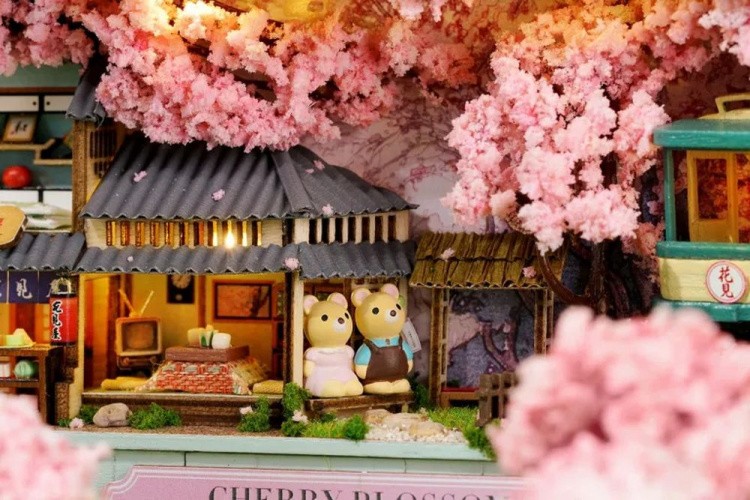 Сборная модель (румбокс) в шкатулке «Вишня в цвету» — картинка 6