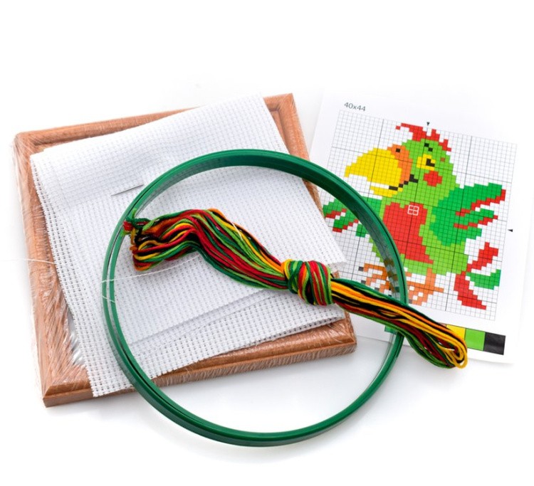 Набор для вышивания «Попугай» (с пяльцами) — картинка 4