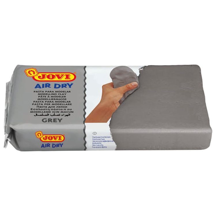 Паста (масса) для моделирования и лепки JOVI, отвердевающая, 1000 г, серая — картинка 2