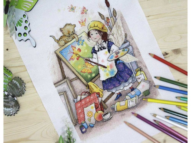 Набор для вышивания «В мастерской художника» — картинка 2