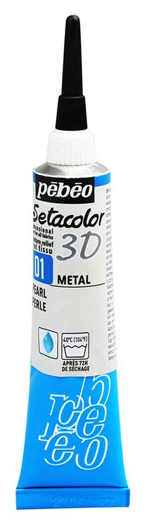 Контур по ткани «металлик» Setacolor 3D PEBEO, цвет: под жемчуг, 20 мл