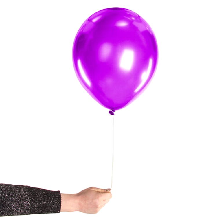 Шары воздушные, 10&quot; (25 см), комплект 50 шт., металлик, ассорти 10 цветов — картинка 5