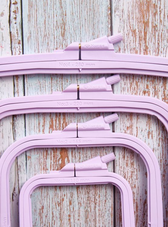 Пяльцы пластиковые прямоугольные с винтом №2, 16,5х14,5 см, Nurge — картинка 4