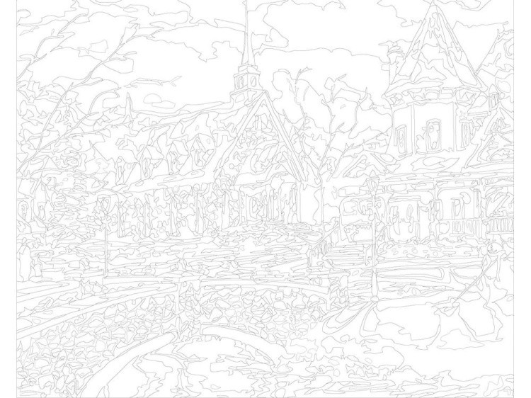 Картина по номерам «Зимний город» — картинка 3