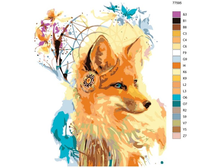 Картина по номерам «Лиса» — картинка 2