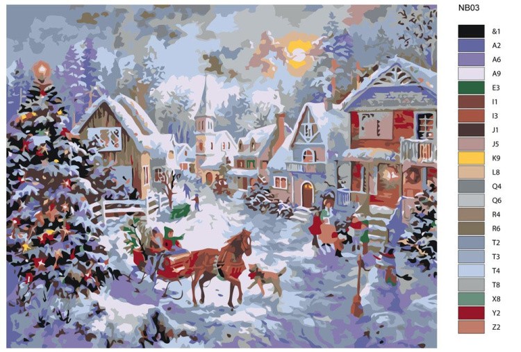 Картина по номерам «Праздничный город» — картинка 2