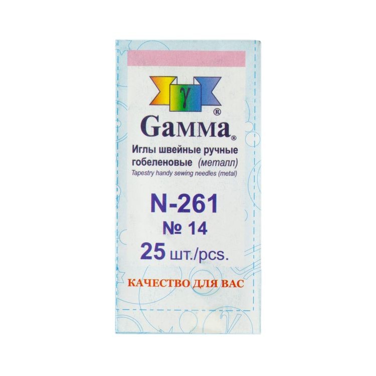Иглы для шитья ручные Gamma гобеленовые №14, 25 шт.