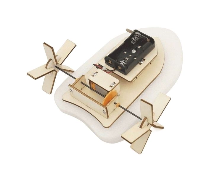 Деревянный конструктор с мотором «Катамаран» — картинка 2