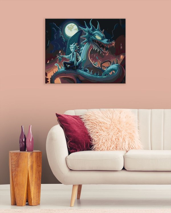 Картина по номерам «Призрак Рик и дракон» — картинка 3