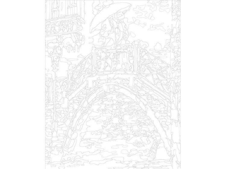 Картина по номерам «Пара под зонтом на мосту» — картинка 3