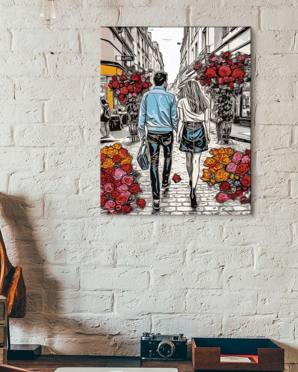 Картина по номерам «Гуляющая пара, и все цветет кругом» — картинка 3
