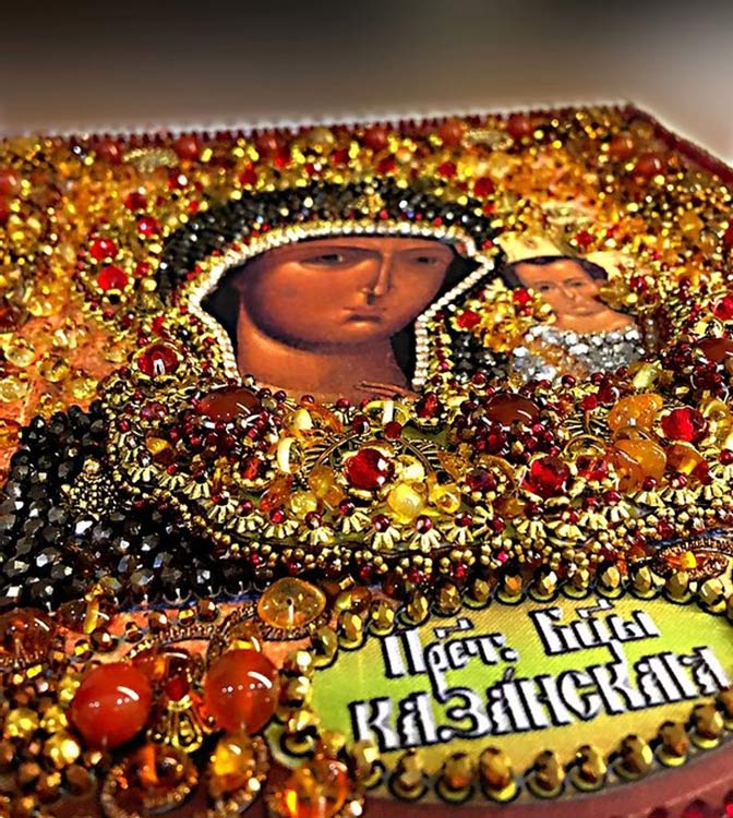 Набор вышивки бусинами «Царица небесная.Икона Казанской Божией Матери» — картинка 3