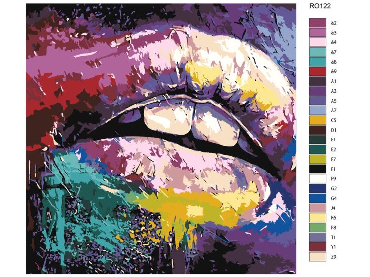 Картина по номерам «Губы» — картинка 2