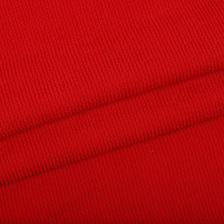 Ткань трикотажная Бифлекс жатка, 3 м, ширина 80 см, 490 г/м², цвет: 3 красный, TBY — картинка 4