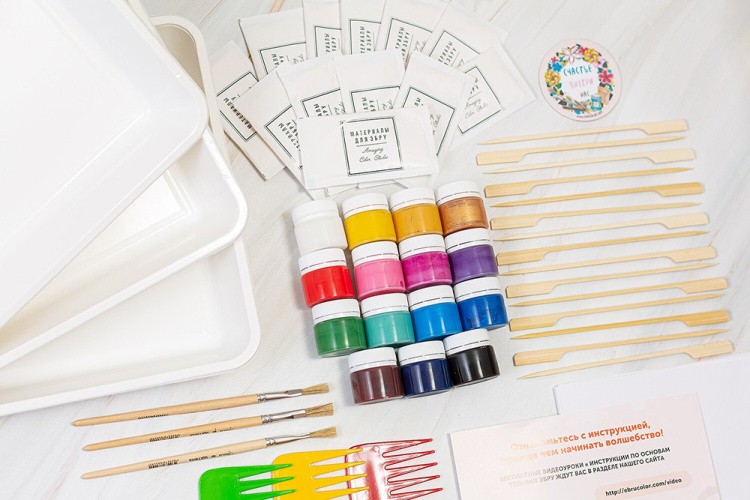 Набор для эбру «Сказка», 15 цветов, Amazing Color — картинка 3