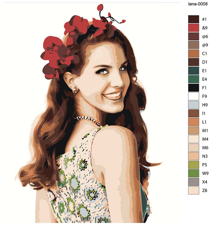 Картина по номерам «Lana Del Rey Лана Дель Рей 4» — картинка 2