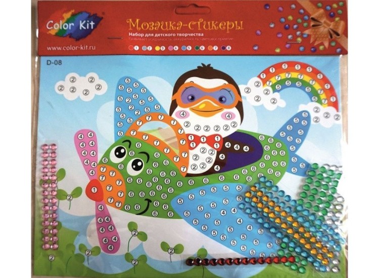 Мозаика из стикеров «Пингвин-пилот» — картинка 3