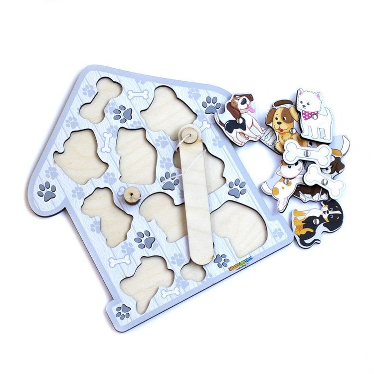 Развивающее пособие из дерева «Магнитная рыбалка. Собаки» — картинка 6