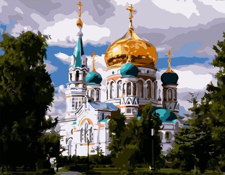 Картина по номерам «Православный храм»