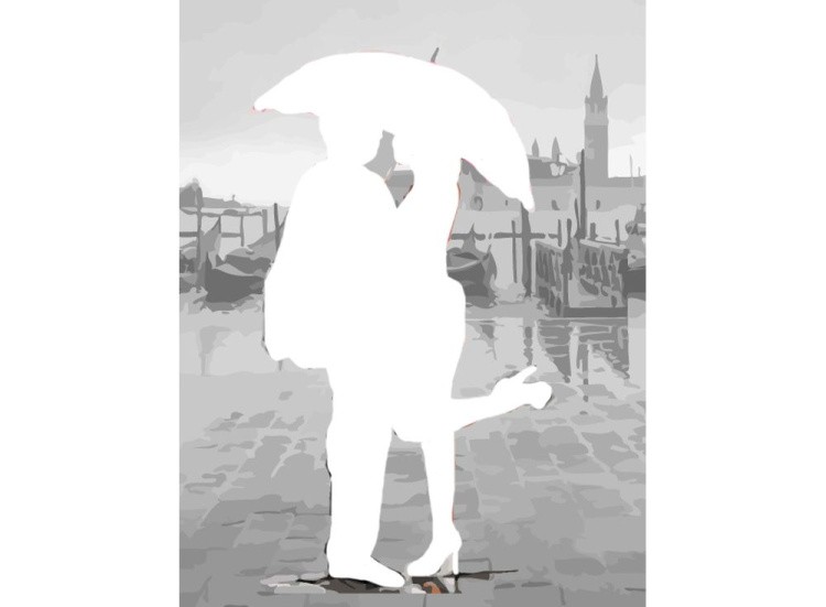 Алмазная вышивка «Двое под зонтом» — картинка 2