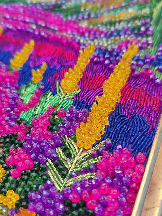 Набор вышивки хрустальными камнями «Лавандовые поля» — картинка 4