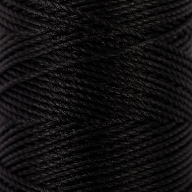 Нитки для кожи вощёные, крученые (полиэстер), 0,45 мм, 40 м, цвет: черный, Промысел — картинка 2