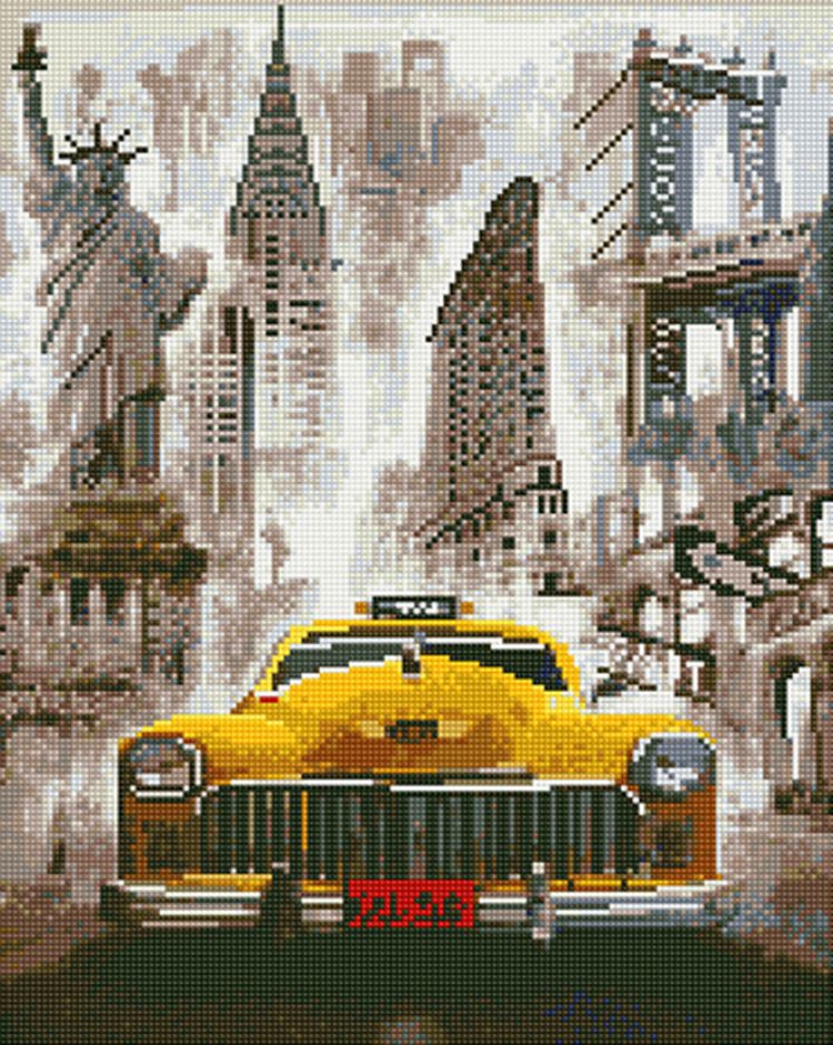 Алмазная вышивка «Такси в Нью-Йорке»