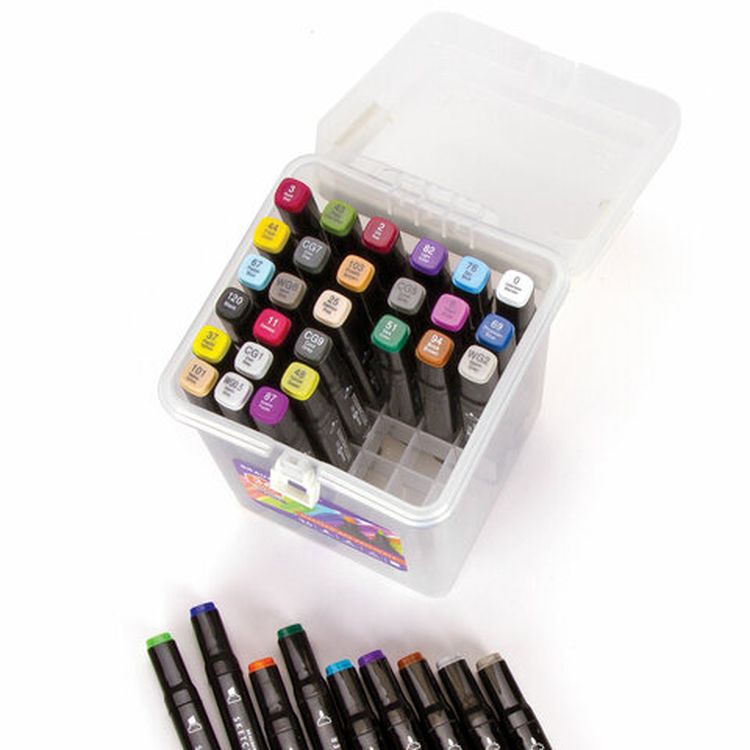 Маркеры для скетчинга двусторонние BRAUBERG ART DEBUT BLACK, цвет: набор 36 цв — картинка 5