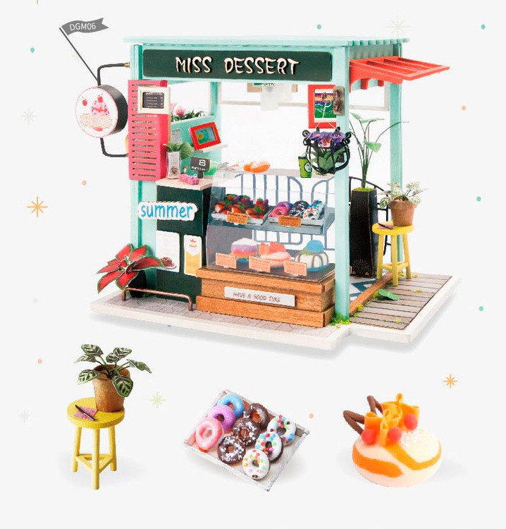 Набор для создания миниатюры (румбокс) «Кондитерский магазинчик» — картинка 5