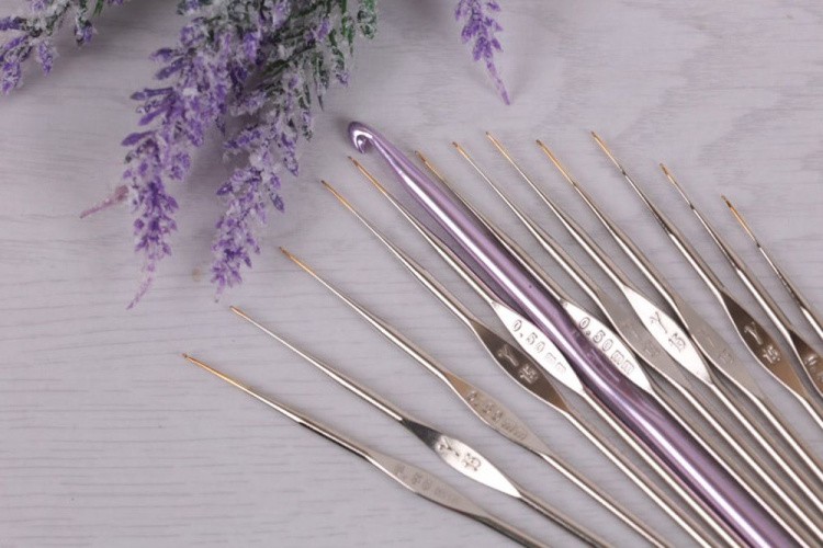 Крючки для вязания, сталь, d 1,5 мм, 12 см, 12 шт. в блистере, Gamma — картинка 3