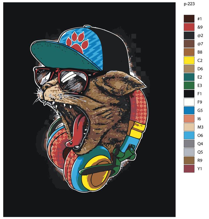 Картина по номерам «Рев кота» — картинка 2