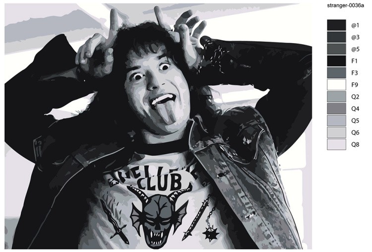 Картина по номерам «Очень странные дела ОСД: Эдди 40x50» — картинка 2