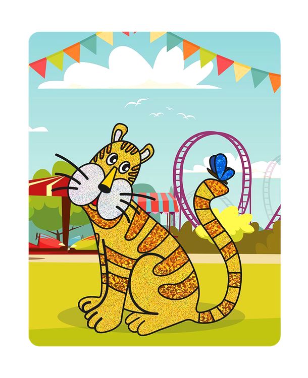 Аппликация фольгой «Тигр», 20x25 см, Hobbius