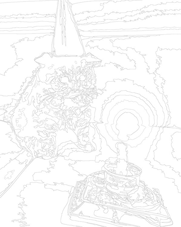 Картина по номерам «Мемы: Грустный кот, День рождения 40x50» — картинка 3