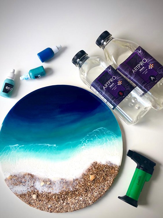 Набор для создания картины эпоксидной смолой Моря и океаны (большой), Resin Pro — картинка 3