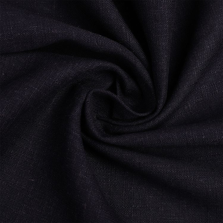 Ткань льняная, 1 м x 140 см, 190 г/м², цвет: темно-синий, TBY