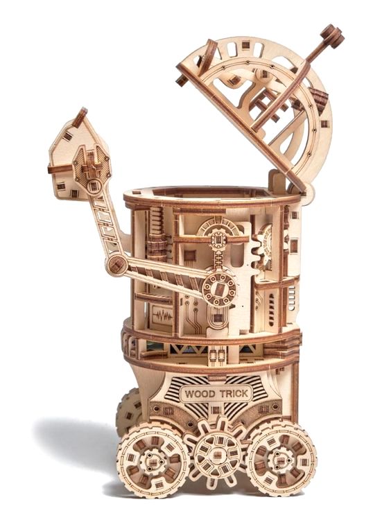 Электронная деревянная сборная модель Wood Trick «Космический робот. Уборщик» (с двигателем) — картинка 5