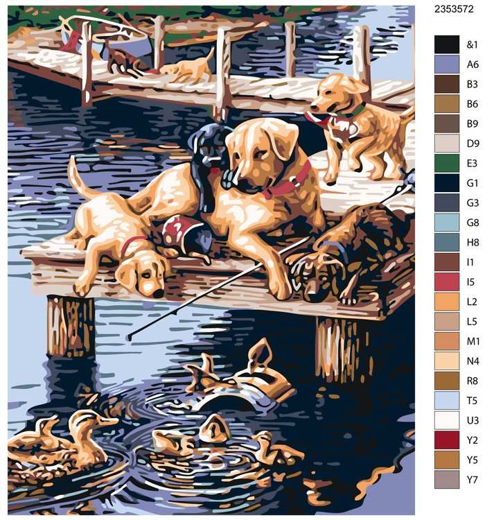 Картина по номерам «Рыбалка с причала» — картинка 2