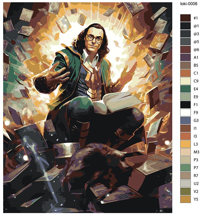 Картина по номерам «Марвел Marvel: Бог обмана Локи 6» — картинка 2