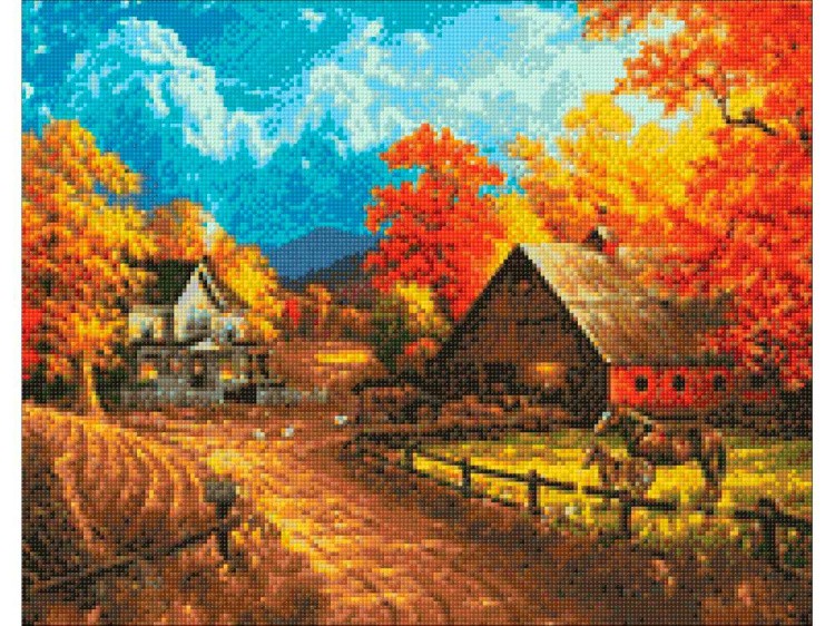 Алмазная вышивка «Дорога в осень» — картинка 2