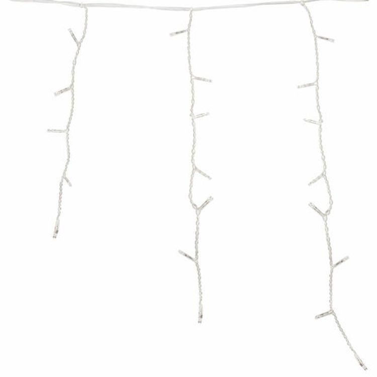 Электрогирлянда светодиодная «Бахрома», 100 ламп, 2х0,5 м, цвет: холодный белый — картинка 3