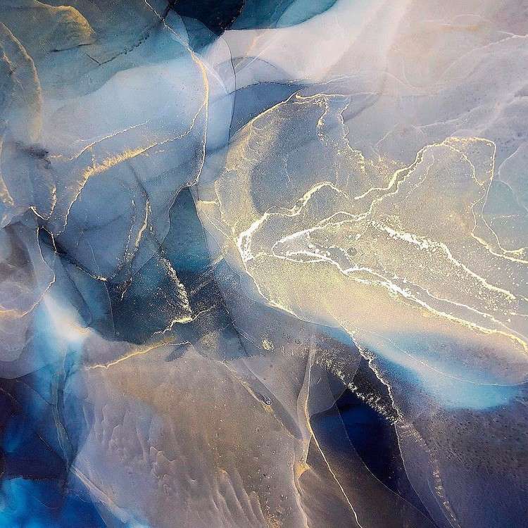 Алкогольные чернила черно-синие 15 мл, Kamenskaya Ink — картинка 4