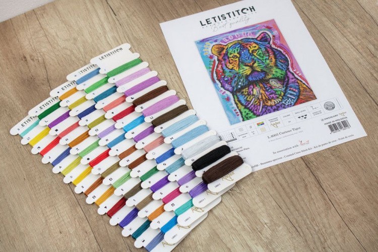 Набор для вышивания крестом «Curious Tiger» — картинка 3