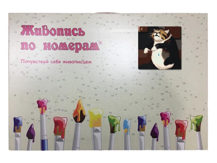 Картина по номерам «Плачущий толстый кот» — картинка 5