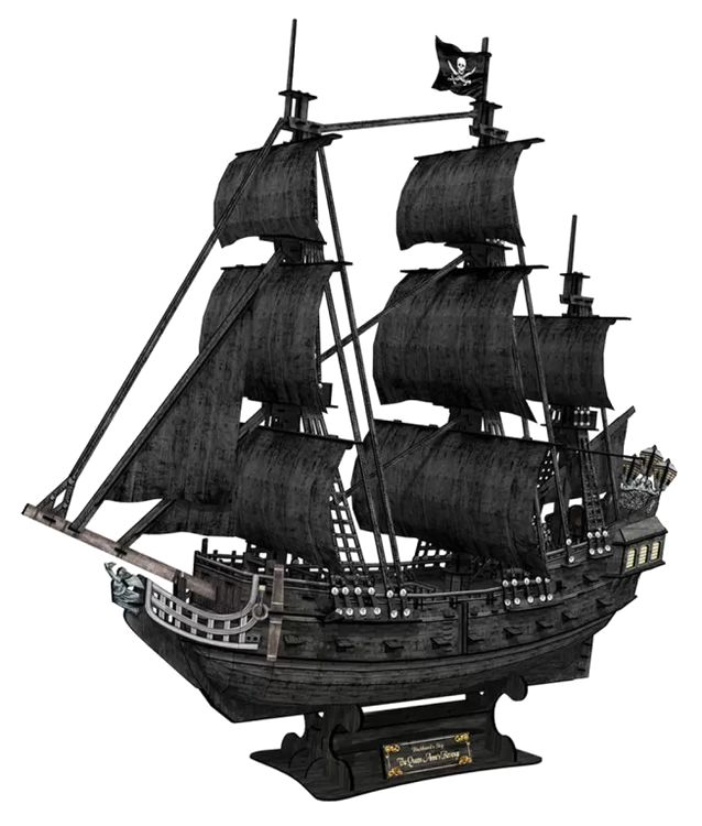 3D пазл CubicFun «Корабль Месть королевы Анны» (большой) — картинка 2