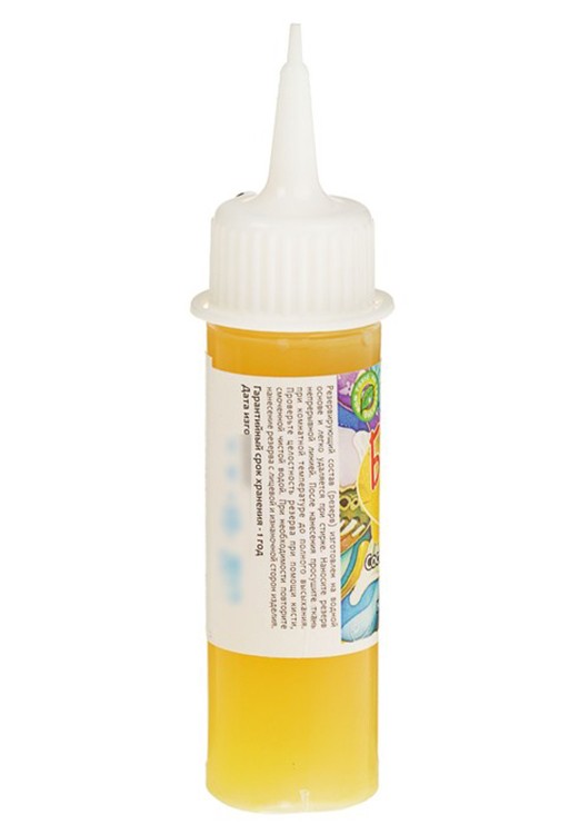 Резервирующий состав для батика, 18 мл, прозрачный желтый, Аква-колор — картинка 3