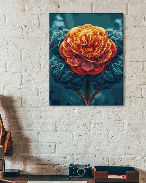 Картина по номерам «Мистический красный цветок» — картинка 3