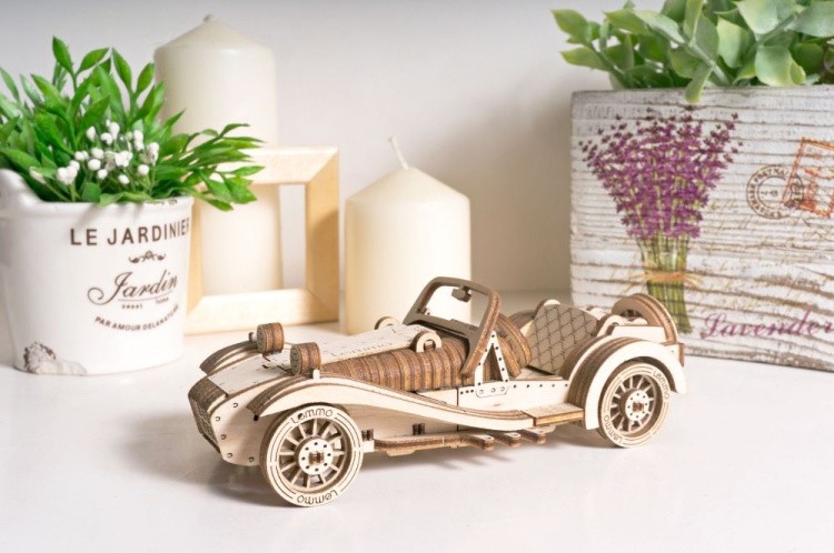 Деревянный механический конструктор «Автомобиль Родстер» — картинка 6
